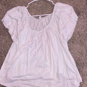 BP Nordstrom White Flowy Blouse